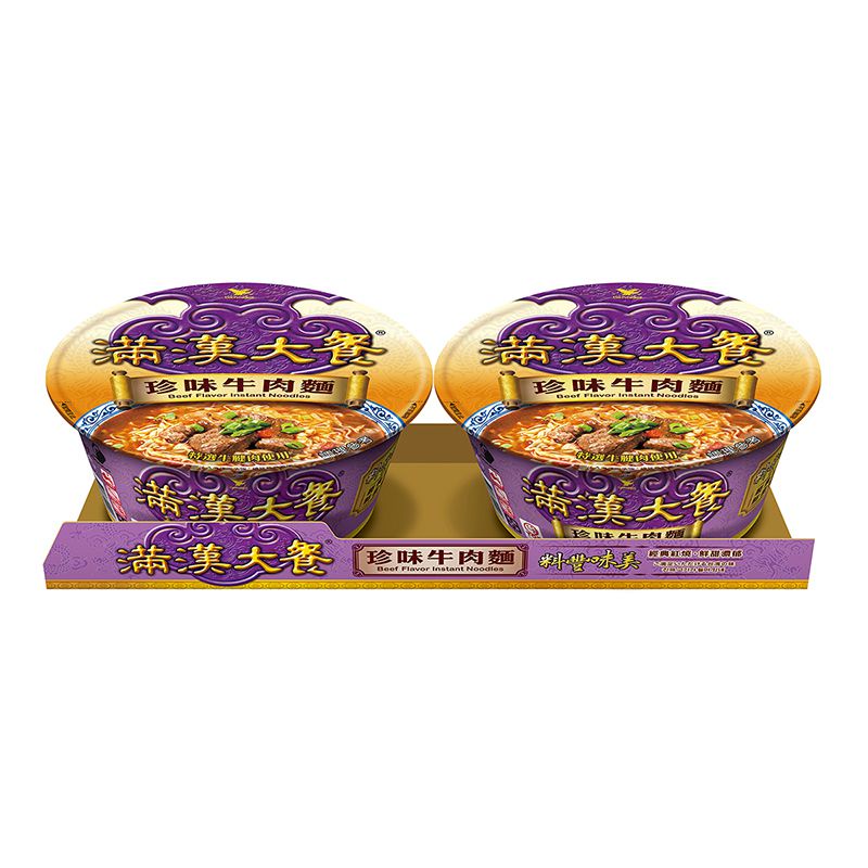滿漢大餐珍味牛肉麵（二合一）紙碗x6入組