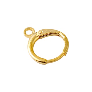 耳鉤 耳環扣 手工 飾品 配件 銅質 法式 圓形 電鍍 金色 耳環 配件