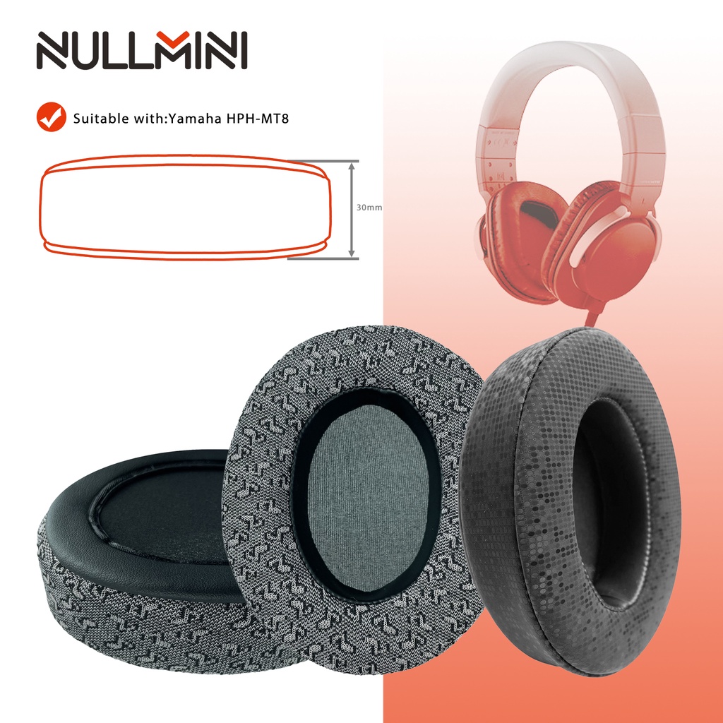 山葉 Nullmini 替換耳墊適用於雅馬哈 HPH-MT8 耳機耳墊耳罩耳機頭帶