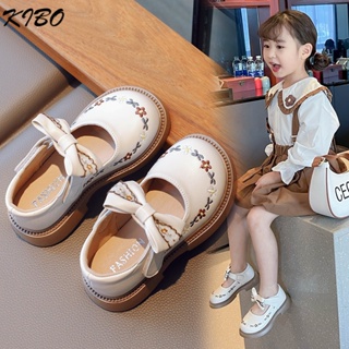 新款女童皮鞋 韓版女孩平底鞋 復古女童公主鞋