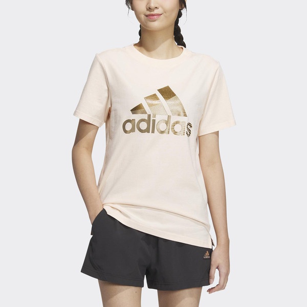 Adidas FOT GFX Tee HY2847 女 短袖 上衣 T恤 亞洲版 運動 訓練 休閒 棉質 舒適 粉膚