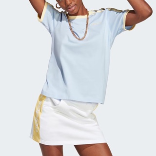 Adidas Cali Tee IC3099 女 短袖 上衣 亞洲版 運動 休閒 復古 三葉草 棉質 舒適 藍黃