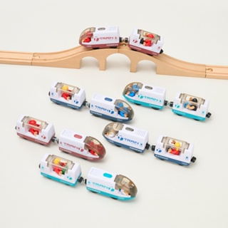 🌈兒童電動帶司機小火車充電套裝兼容托馬斯brio米兔木質軌道玩具