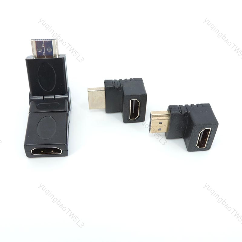 可調節 HDMI 兼容公對母連接器 90 270 度轉換器直角適配器彎頭,用於 HDTV 電視視頻電纜 TW5L3