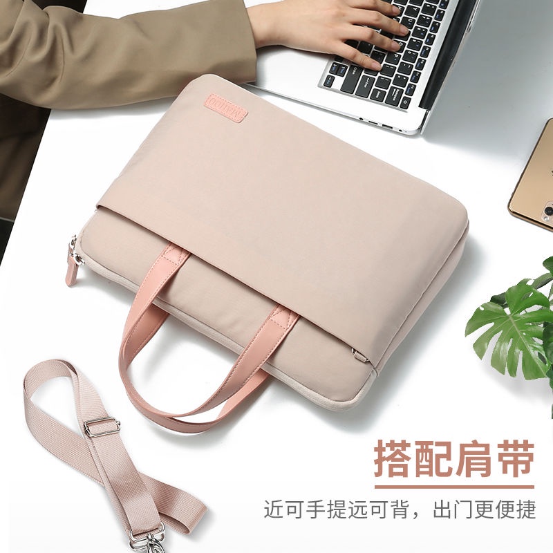 電腦包 單肩手提包 筆電保護套 蘋果華碩筆電包 macbookpro內袋 大容量 多隔層 附肩帶