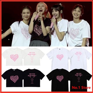 限時下殺🚀🚀✨BLACKPINK亞巡2023 BORN PINK演唱會周邊同款衣服寬松短袖純棉T恤