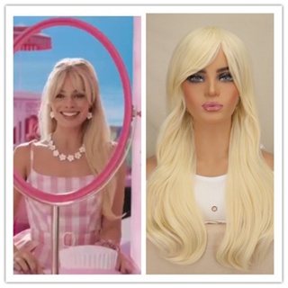 芭比淺金色假髮 cosplay電影Barbie 假髮微卷髮長發