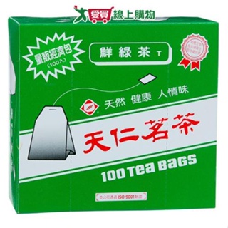 天仁量貼經濟包-鮮綠茶(無紙衣)2g x100入/盒【愛買】