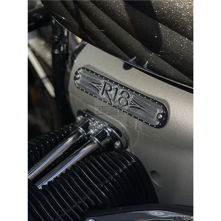 哈雷復古配件BMW寶馬機車R18改裝復古個性定制發動機銘牌缸頭裝潢蓋鋁合金