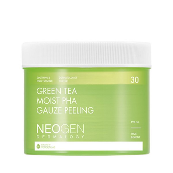 Neogen 綠茶保濕 Paha 紗布去角質墊 30 張 Koean 化妝品