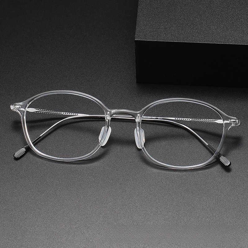 【TOTU眼鏡】新款塑鋼眼鏡框全框近視鏡架時尚休閒大臉女款純鈦眼鏡8653