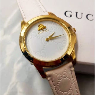 古馳 Gucci G-Timeless 系列石英機芯皮革錶帶時尚男士商務手錶