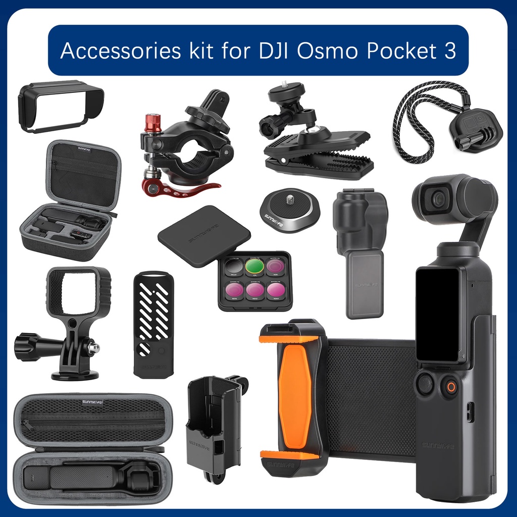 適用於 Dji Osmo Pocket 3 自行車支架適配器保護蓋過濾器矽膠套袋磁性安裝支架擴展配件