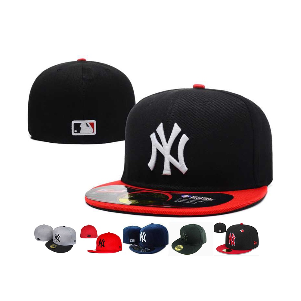 MLB 尺寸帽 紐約洋基 New York Yankees 混色S1 刺繡棒球帽 男女通用 平沿不可調 全封嘻哈帽 運動