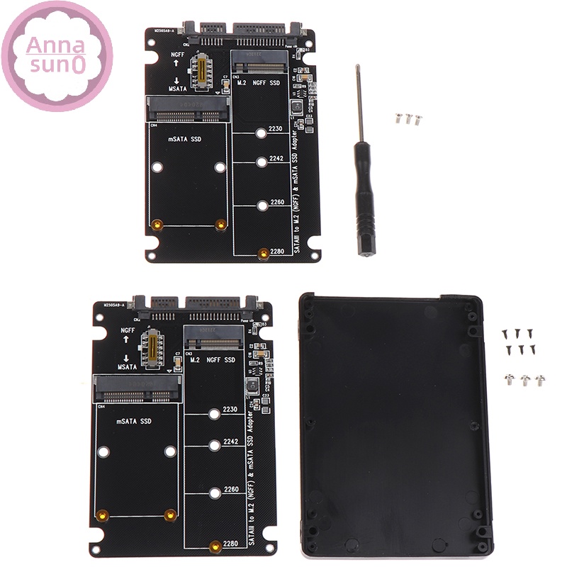 Annasun NGFF 轉 SATA 3 硬盤盒 MSATA SSD 適配器 M.2 SATA 協議適配器板 HG