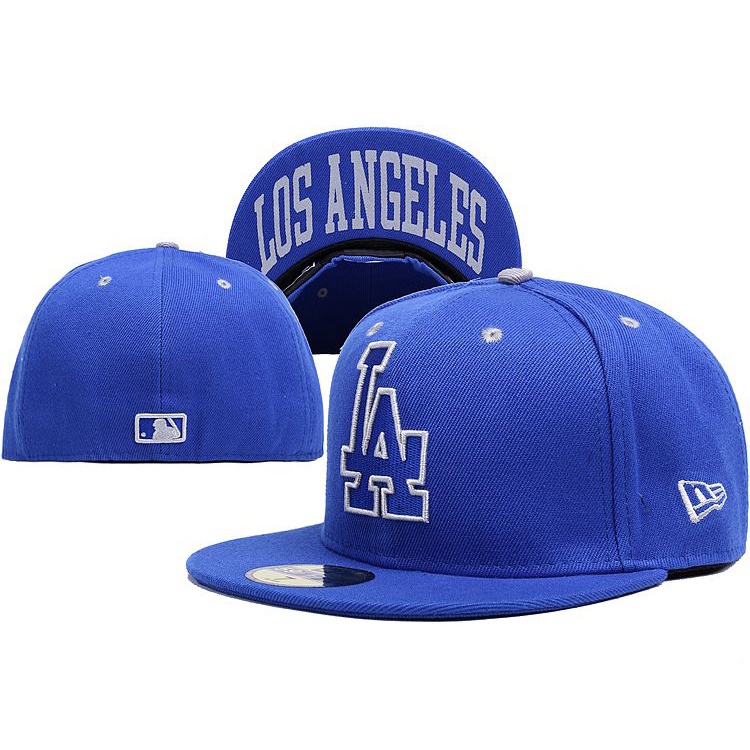 MLB體育洛杉磯道奇隊緊身帽子男女59五十帽全平合體大帽新時代帽子帽子