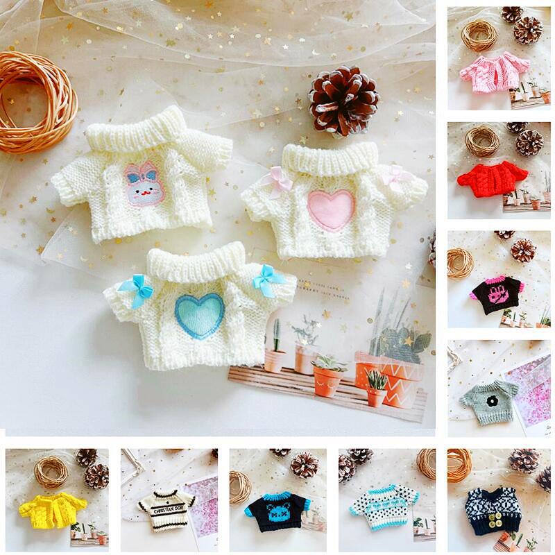 娃娃衣服 20 厘米韓國 Kpop EXO 娃娃毛絨明星娃娃衣服毛衣填充玩具套裝偶像娃娃配件