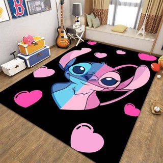 迪士尼 Disney Stitch兒童卡通星際寶寶可愛印花地毯家居客廳沙發區大地毯玄關臥室裝飾墊兒童禮物-7