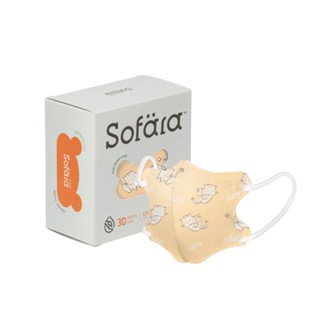 【Sofara舒芙氧】迷你幼立體空氣口罩-搗蛋貓（30入/盒）（1-3歲）