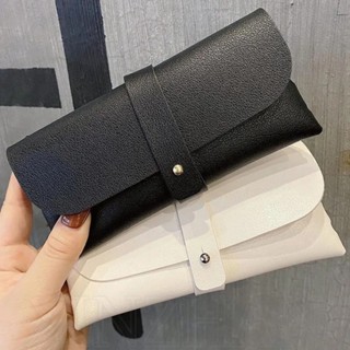 Ins Style 簡約高階 PU 皮革眼鏡盒 / 時尚耐用眼鏡收納袋 / 便攜太陽鏡袋中性老花鏡收納袋