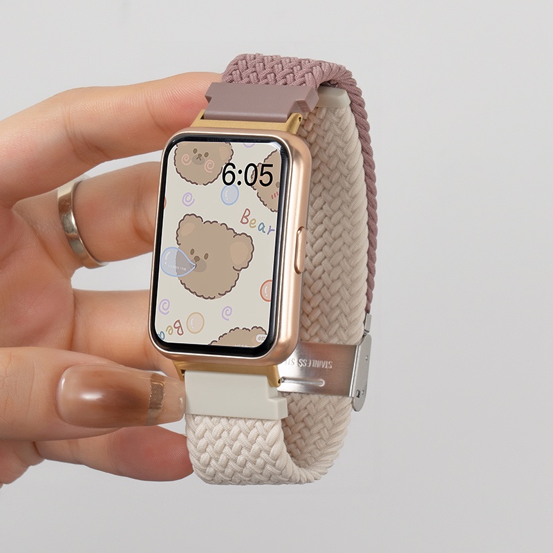 新款 小米手環8 Pro 錶帶 拼色編織尼龍錶帶 小米8Pro 時尚替換帶 華為Watch Fit2 錶帶 智能手錶腕帶