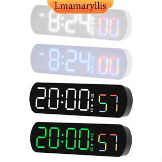 Cod 數字時鐘電子 12/24 小時 LED 可調亮度鬧鐘,帶溫度顯示,適用於客廳