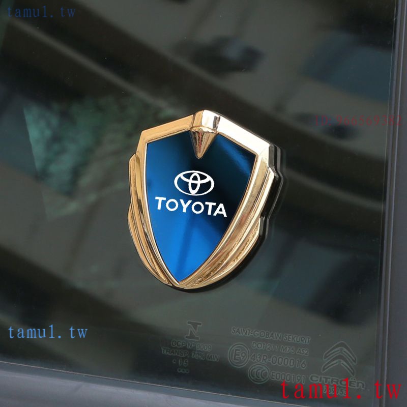 Toyota 豐田 RAV4 、PREVIA、Prius金屬鏡面適用於 車貼車標改裝RAV4凱美瑞雷凌亞洲龍榮放