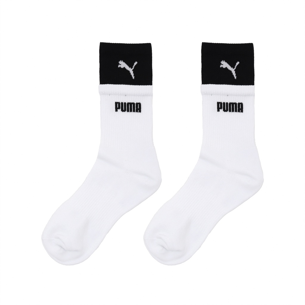 Puma 襪子 Fashion Crew 白 雙層襪 長襪 中筒襪 單雙入【ACS】 BB142202