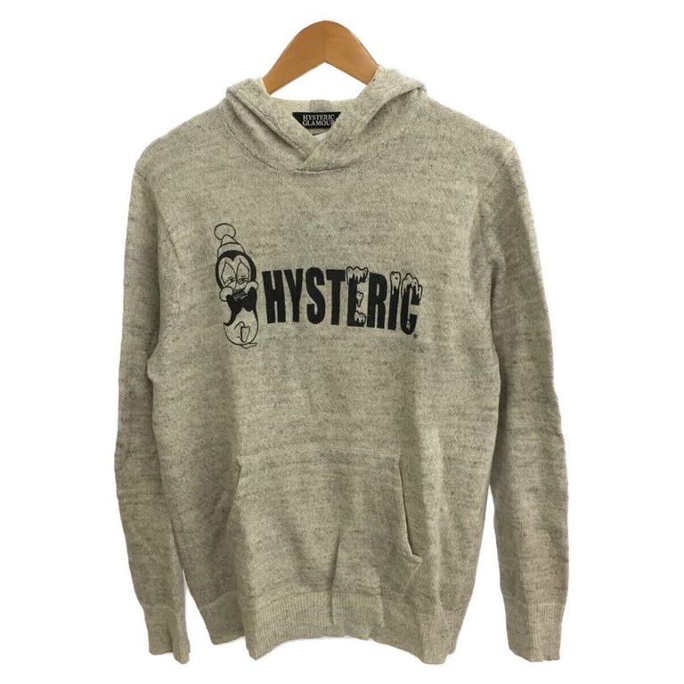 HYSTERIC GLAMOUR HYSTERIC Parker 帽T 灰色 棉 日本直送 二手