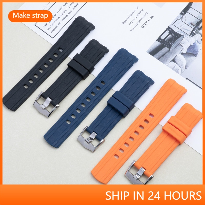 橡膠矽膠錶帶適用於歐米茄 Seamaster 300 600 PLANET OCEAN 手鍊黑色藍色錶帶 20 毫米 2