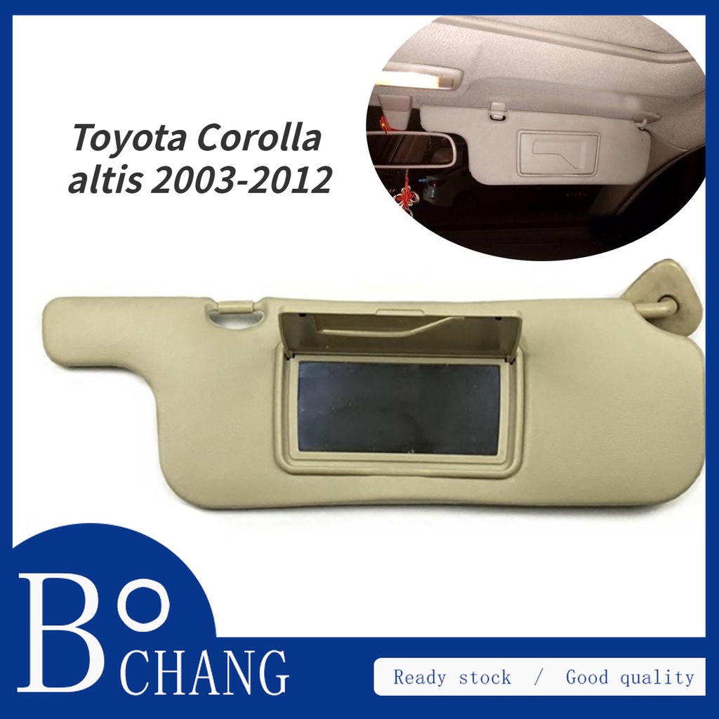 豐田 適用於 Toyota Corolla altis 2003-2012 汽車配件遮陽板適用於右側駕駛化妝鏡遮陽板