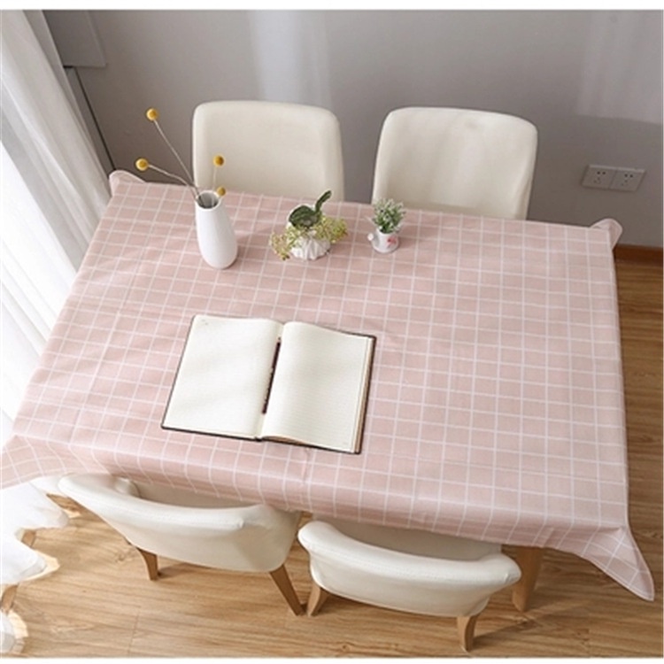 新款北歐餐桌布防水防油免洗塑膠桌布格子檯布茶几布PVC蓋布桌墊