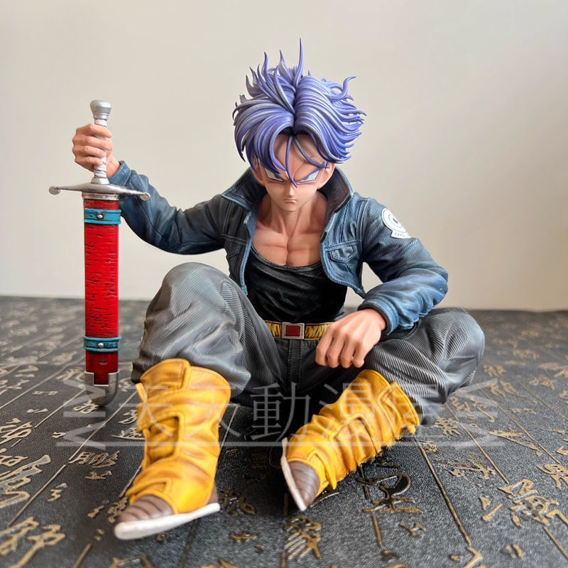 免運 七龍珠模型 坐姿特蘭克斯 持劍特南克斯 桌面擺件 GK雕像 動漫周邊 公仔 禮物