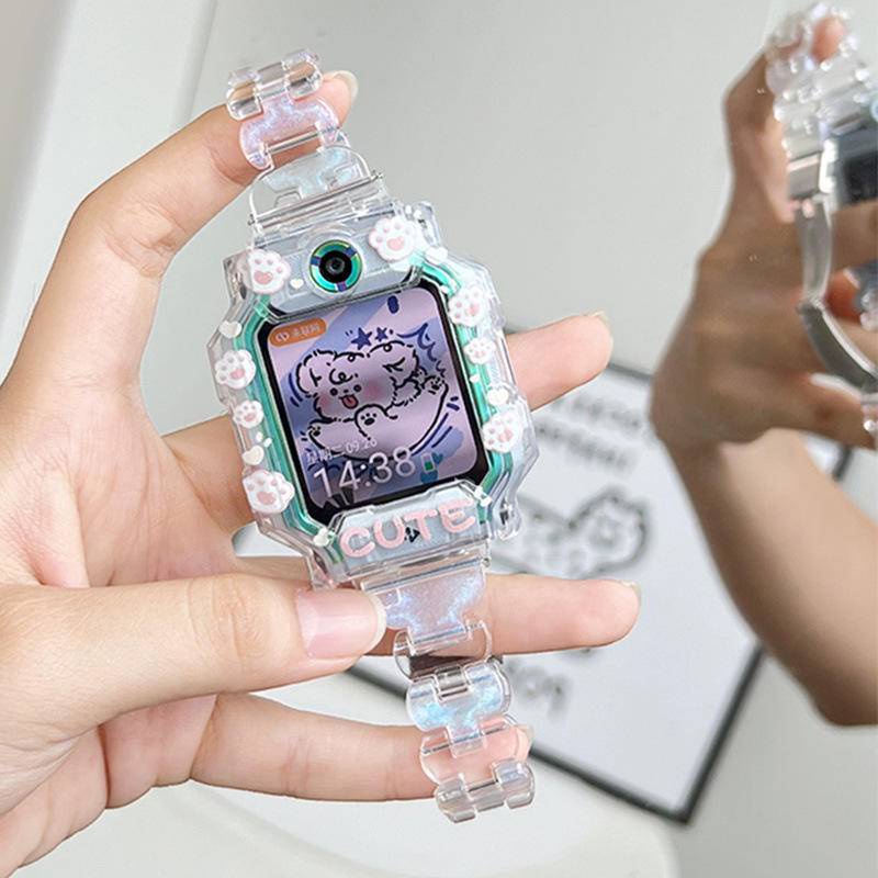 現貨 新款小天才Z9 Z6h透明錶帶 透明拼接橢圓錶帶 小天才z8少年版 z7s z6巔峰版 z6 D2小童電話手錶錶帶