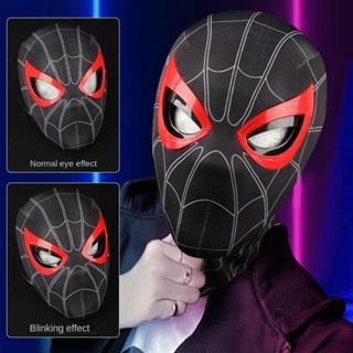 熱銷新款邁爾斯蜘蛛俠頭套 眼睛可動 兒童成人面具 電影同款蜘蛛俠面罩 角色扮演 cos派對裝飾