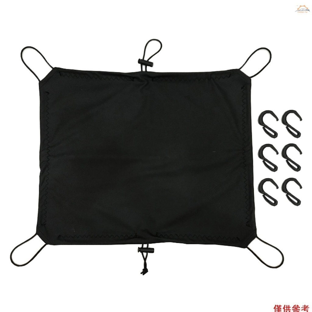 Yiho 摩托車後架蓋行李箱座椅後架防水行李罩彈性摩托車行李罩用於固定物品(黑色)M/L