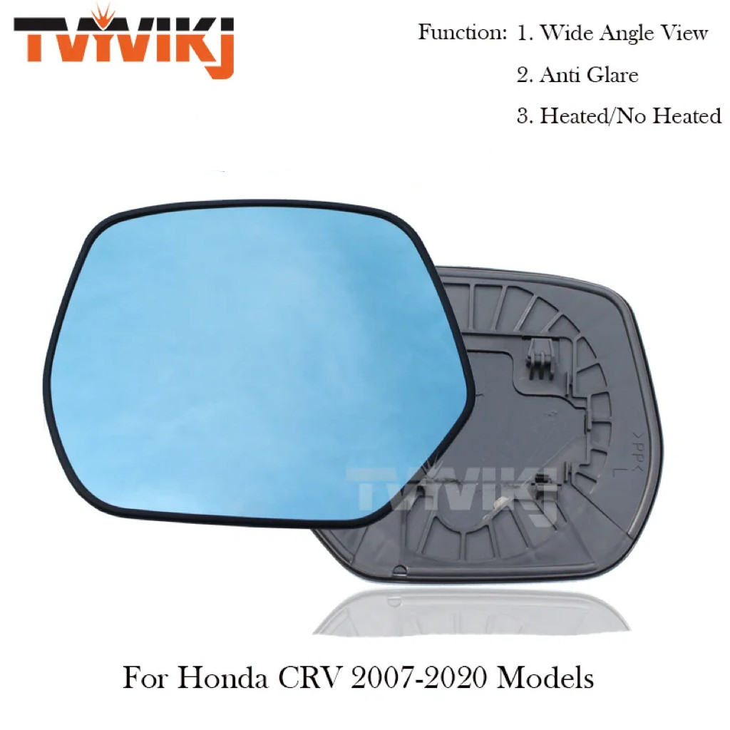 HONDA Ly 側後視鏡藍色玻璃鏡片適用於本田 CRV CR-V 2007-2020 廣角防眩光側門鏡翼 G5FM