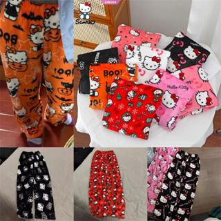 【凱蒂貓褲大集合】hello Kitty Y2K法蘭絨睡褲家居褲保暖塗鴉休閒褲卡通少女家居服