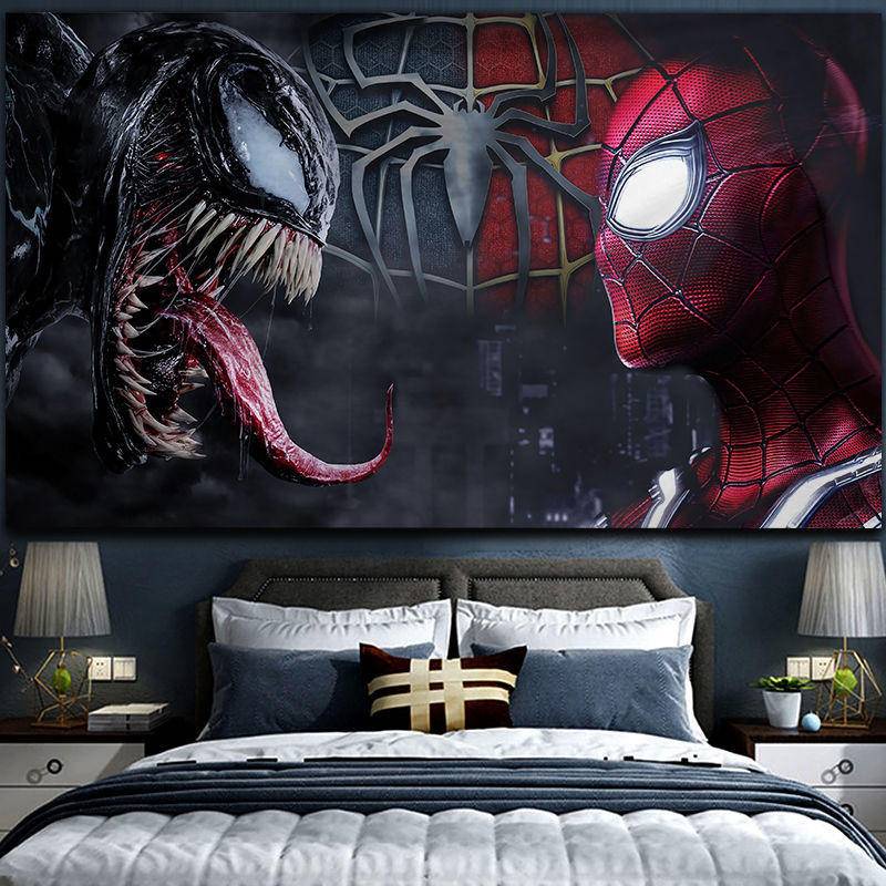 MARVEL漫威电影 Venom  掛毯 壁掛布背景房間裝飾藝術畫(帶掛鉤)