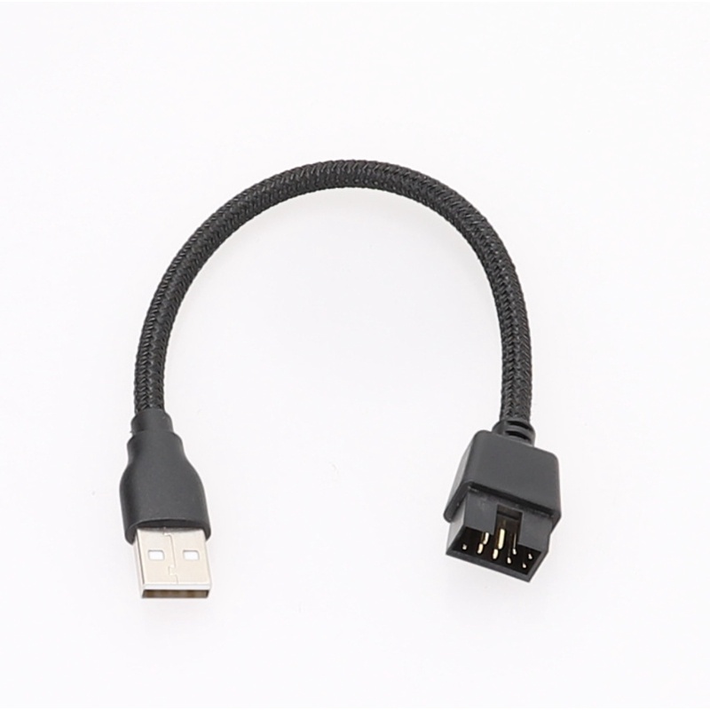 Yxa 20cm 9Pin 公頭轉外置 USB A 公頭數據延長線增強連接力