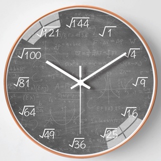 【10英寸】北歐風靜音石英掛鐘 創意趣味數學裝飾掛鐘 客廳大氣家用時尚圓鍾 創意個性靜音時鐘 懸掛式鐘錶 客廳臥室鐘表