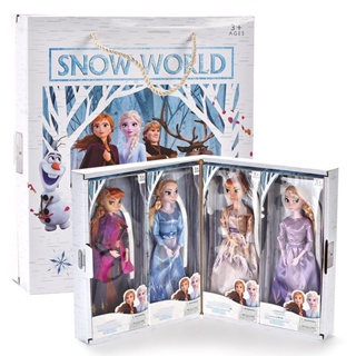 冰雪世界公主奇緣玩具艾莎安娜娃娃玩具手辦 禮盒套裝11寸玩偶洋娃娃