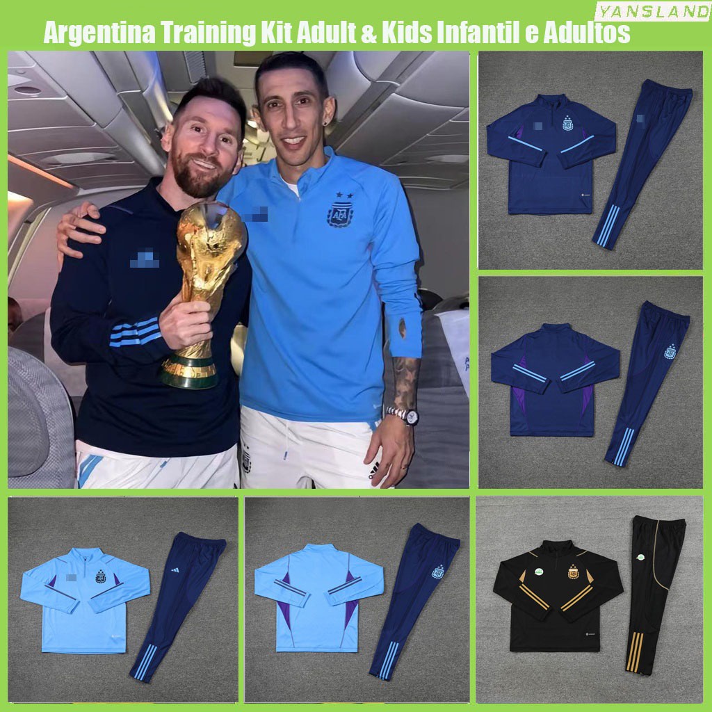 阿根廷訓練-成人兒童尺碼訓練套裝/messi DI MARIA 足球訓練球衣