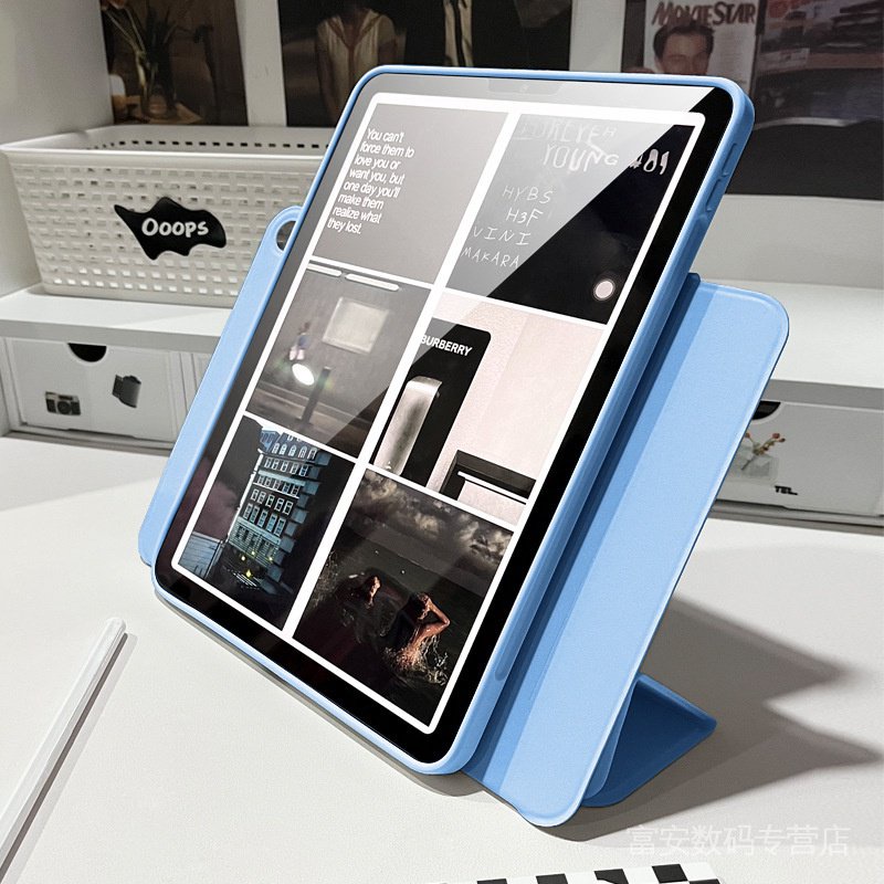 適用蘋果iPad air5保護套720°旋轉air4磁吸拆分iPad Pro 11英寸保護套 ENLM