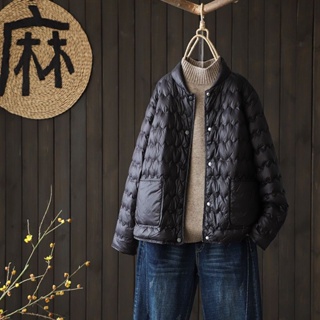 【JINXI】2023秋冬新款輕薄款羽絨服女士短版立領寬鬆大尺碼輕便保暖外套短版