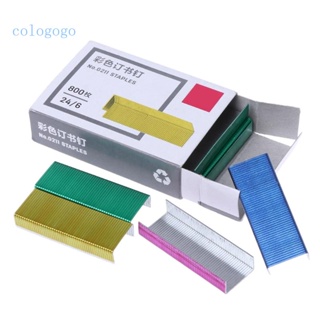 Colo 800 件盒 12 毫米用於創意彩色金屬用於訂書釘辦公室學校裝訂蘇