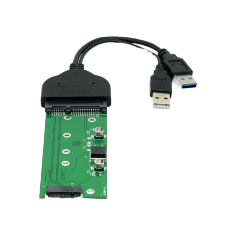 NGFF M.2轉SATA轉USB二合一轉SATA usb 3.0固態硬碟轉接卡轉接線