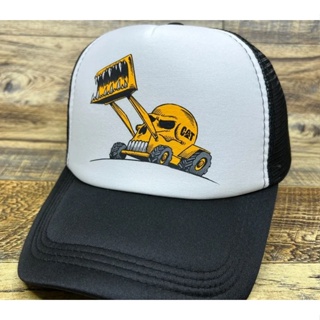 Caterpillar Tractor 男式卡車司機帽黑色 Snapback Diesel Power Skull 棒球