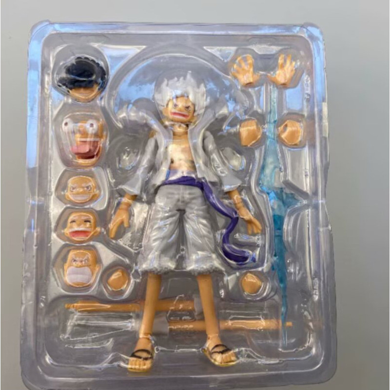 新品 SHF尼卡魯夫 SHF太陽神尼卡魯夫 關節可動  SHF五檔太陽神尼卡魯夫 路飛 魯夫 公仔模型盒裝擺件