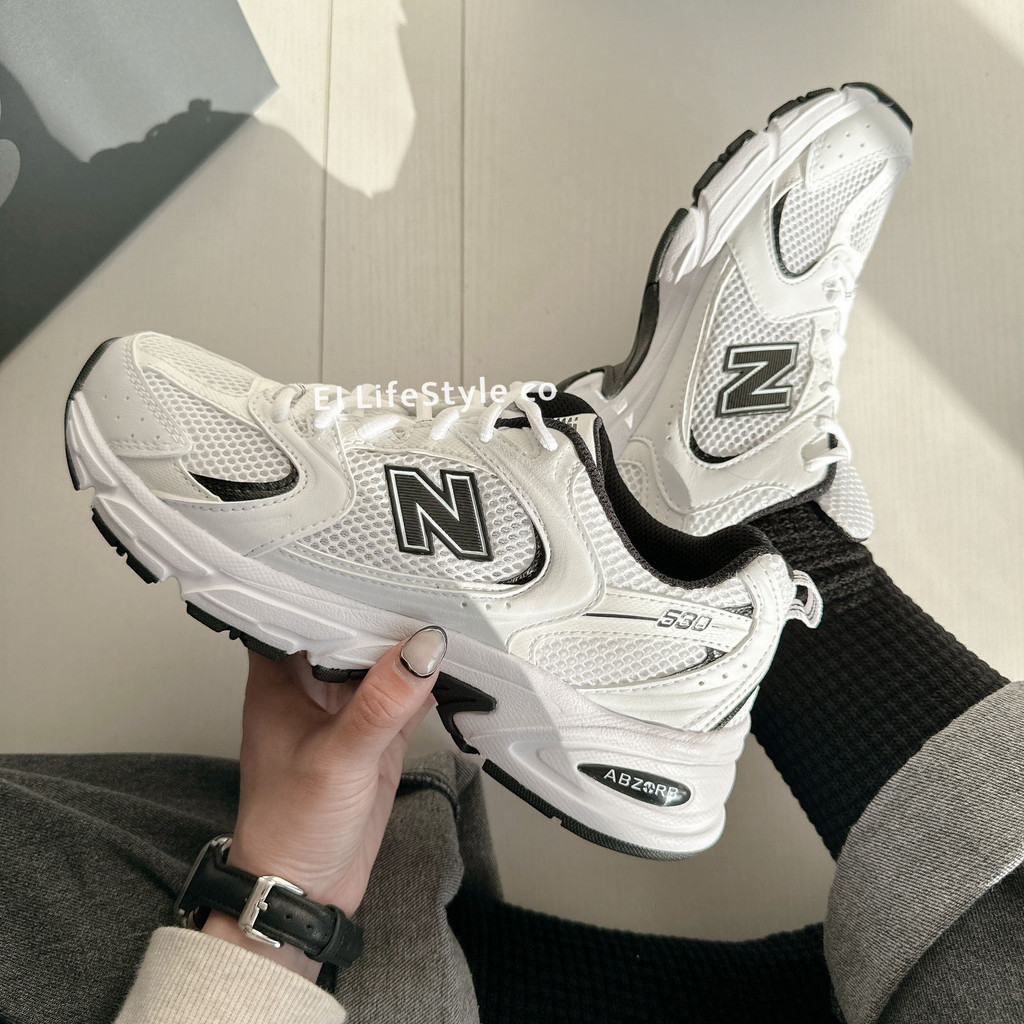 -EJ-  NEW BALANCE 530 NB 白熊貓 白黑 男鞋 MR530EＷB